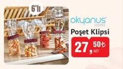 Okyanus Home Poşet Klipsi 6'lı image