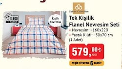 Cotton Collection Tek Kişilik Flanel Nevresim Seti image