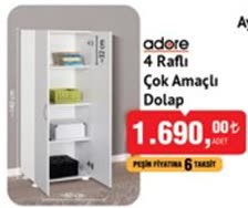 Adore 4 Rafli Çok Amaçlı Dolap image