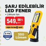 Şarj Edilebilir Led Fener 350 Lümen image