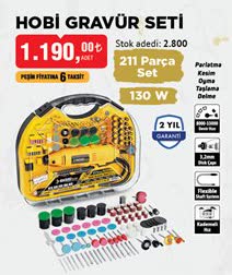 Hobi Gravür Seti 211 Parça image