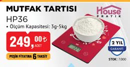 House Pratik Mutfak Tartısı Hp36 image