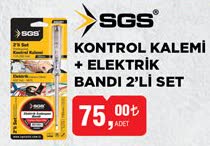 Sgs Kontrol Kalemi + Elektrik Bandı 2'Li Set image
