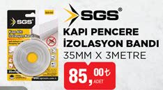 Sgs Kapı Pencere İzolasyon Bandı 35Mm X 3Metre image