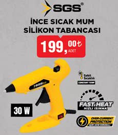 SGS Ince Sıcak Mum Silikon Tabancası 30 W image