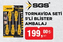 Bim Sgs Tornavida Seti 5'Li Blister Ambalaj