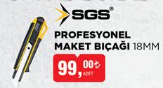 Sgs Profesyonel Maket Bıçağı 18Mm image