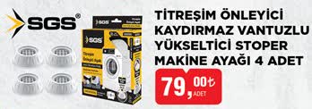 Sgs Titresim Önleyici Kaydırmaz Vantuzlu Yükseltici Stoper Makine Ayağı 4 Adet image
