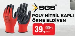 Sgs Poly Nitril Kaplı Örme Eldiven image