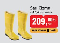 Sarı Çizme 42,43 Numara image
