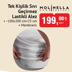 Molinella Tek Kişilik Geçirmez Lastikli Alez 100x200 cm image
