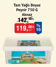 Aknaz Tam Yağlı Beyaz Peynir 750g image