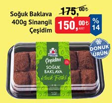 Çeşidim Soğuk Baklava 400g image