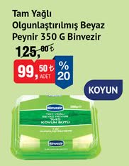 Binvezir Tam Yağlı Olgunlaştırılmış Beyaz Peynir 350g image
