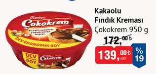 Çokokrem Kakaolu Fındık Kreması 950g image