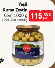 Cem Yeşil Kırma Zeytin 1000g image