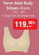 Akare Yarım Atlet Body Sütyen Akare image