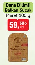 Bim Maret Dana Dilimli Balkan Sucuk 100 g