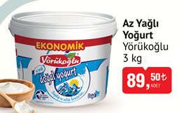 Yörükoğlu Az Yağlı Doğal Yoğurt 3 Kg image
