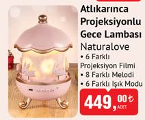 Naturalove Atlıkarınca Projeksiyonlu Gece Lambası 6 Farklı Projeksiyon Filmi image