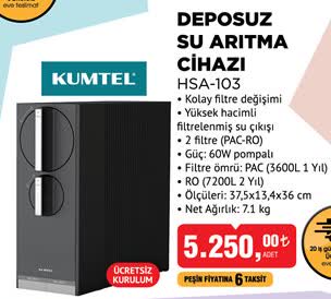Kumtel Hsa-103 Su Arıtma Cihazı image
