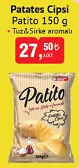 Patito Patates Cipsi Tuz&Sirke Aromalı 150 G image