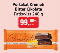Patiswiss Portakal Kremalı Bitter Çikolata 240 g image