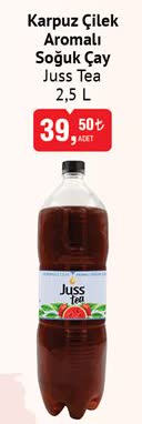 Juss Tea Karpuz Çilek Aromalı Soğuk Çay 2,5 L image