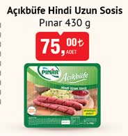 Pınar Açıkbufe Hindi Uzun Sosis 430 G image