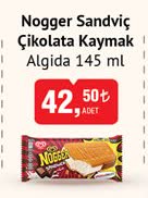 Algida Nogger Sandviç Çikolata Kaymak 145 ml image