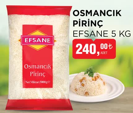Efsane Osmancık Pirinç 5 Kg image