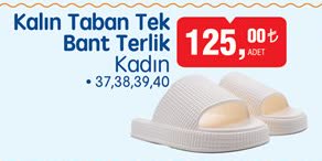 Kalın Taban Tek Bant Terlik image