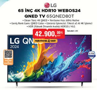 LG 65 İnç 4K HDR10 Webos24 Qned Tv 65Qned80T image
