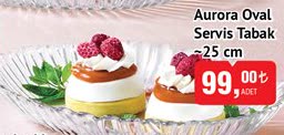 Aurora Oval Servis Tabak 25 cm image
