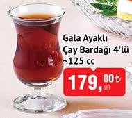 Gala Ayaklı Çay Bardağı 4'lü 125 cc image