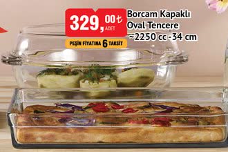Borcam Kapaklı Oval Tencere 2250 cc image