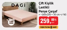 Dagi Çift Kişilik Lastikli Penye Çarşaf 160x200 +30 cm image