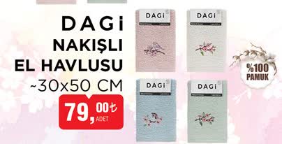 Dagi Nakışlı El Havlusu - 30x50 Cm image