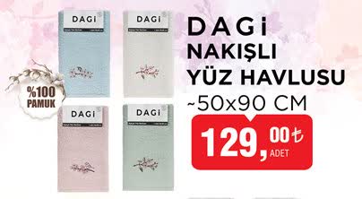 Dagi Nakışlı Yüz Havlusu -50×90 Cm image