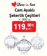 Glass In Love Cam Ayaklı Şekerlik Çeşitleri image