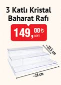 3 Katlı Kristal Baharat Rafi image