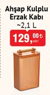 Ahşap Kulplu Erzak Kabi 2,1 L image