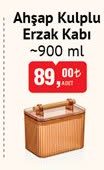 Ahşap Kulplu Erzak Kabı 900 ml image