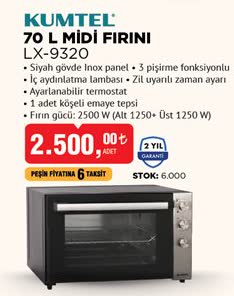 Kumtel 70 L Midi Fırını LX-9320 image