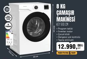 Key 810 Cm 8 Kg Çamaşır Makinesi image