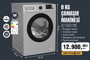 Key 8002 Cms 8 Kg Çamaşır Makinesi image