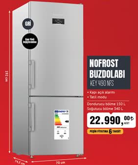 Key 490 Nfs NoFrost Buzdolabı image
