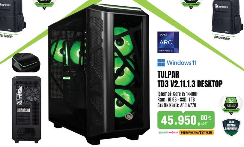 Monster Tulpar TD3 V2.11.1.3 Desktop Bilgisayar image