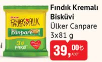 Ülker Canpare Fındık Kremalı Bisküvi 3x81 G image