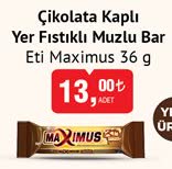 Eti Maximus Çikolata Kaplı Yer Fıstıklı Muzlu Bar 36 G image
